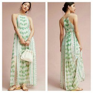 ANTHROPOLOGIE Moulinette Soeurs Vera Silk Maxi Dress {SS54}